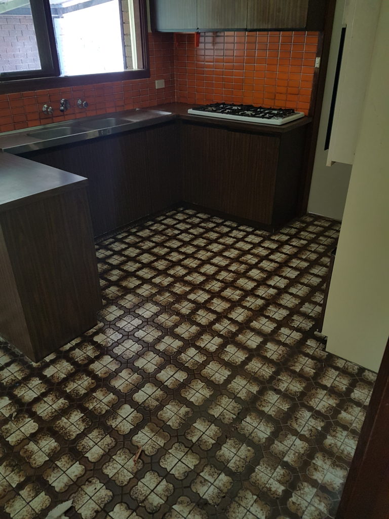 Asbestos floor in kitchen