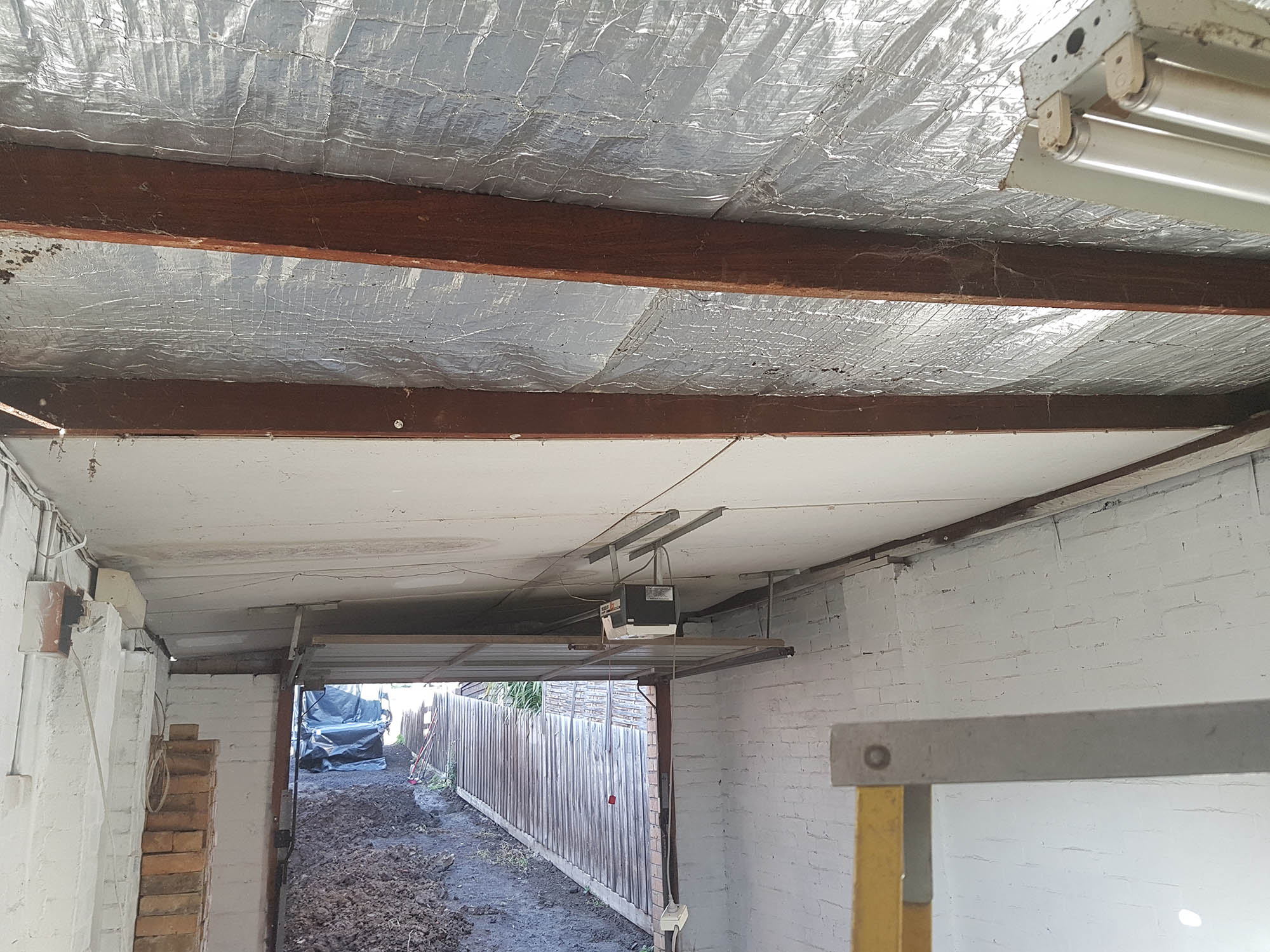 Asbestos ceiling in Garage Asbestos Gone and Clean Pty. Ltd.